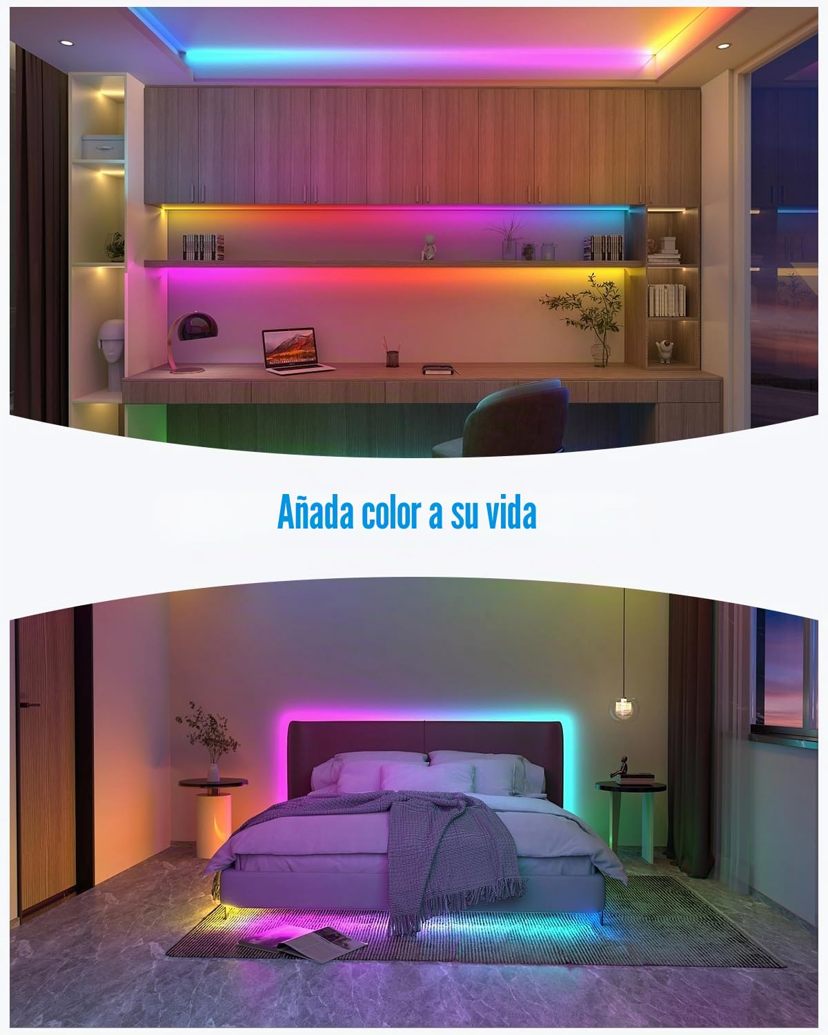 ALITOVE COB - Tira de luces LED direccionables RGB IC WS2811 de 12 V, tira de luces LED de 16.4 pies, 3600 LED, programable, digital, flexible, LED, para recámara, TV, decoración del hogar (sin fuente