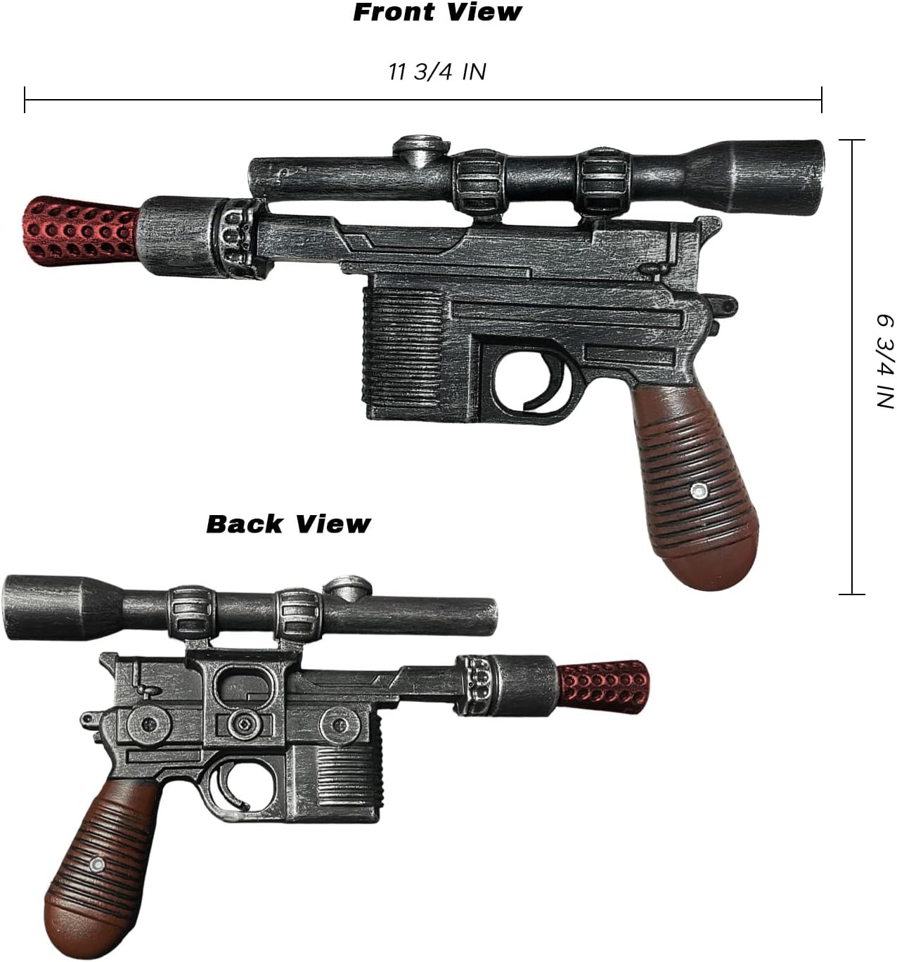 otaku gear 12" Foam Solo Sci-Fi Blaster Prop Replica – Cosplay Costume Accessory, Lightweight Collectible for Display, Halloween, or Conventions