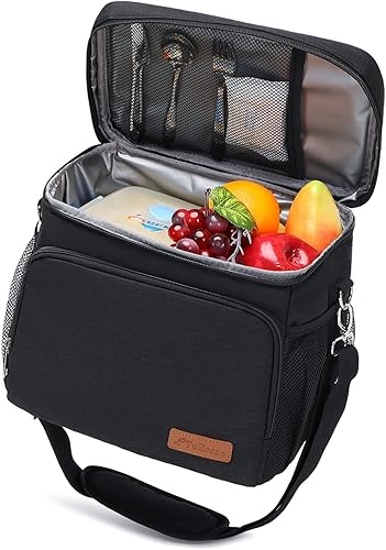 TuErcao Cooler Bag - Leak Proof Insulated Lunch Bag for Men 12 24 Can Collapsible Portable Lunch Box Cooler for Beach Camping, Lightweight Soft Car