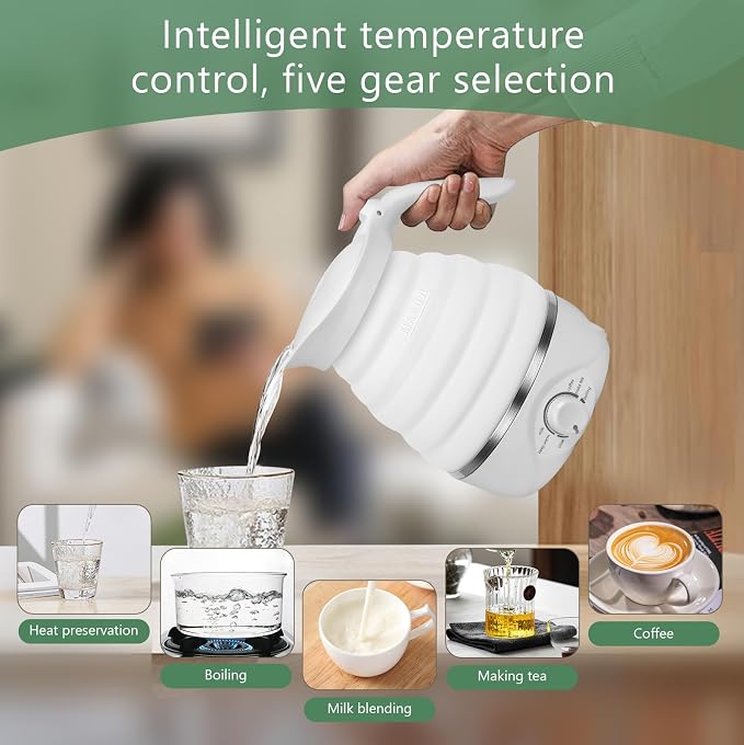 Tetera Eléctrica Plegable Viaje 700ml 850W Blanca miniatura 5