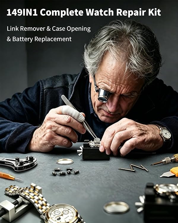 EasyTime Watch Repair Kit, Watch Link Removal Tool, Watch Band Adjustment, Including Watch Back Case Opener, Spring Bar, Operation Manual, Suitable for Battery Replacement and Strap disassemble by EasyTime - Used condition - Image 2