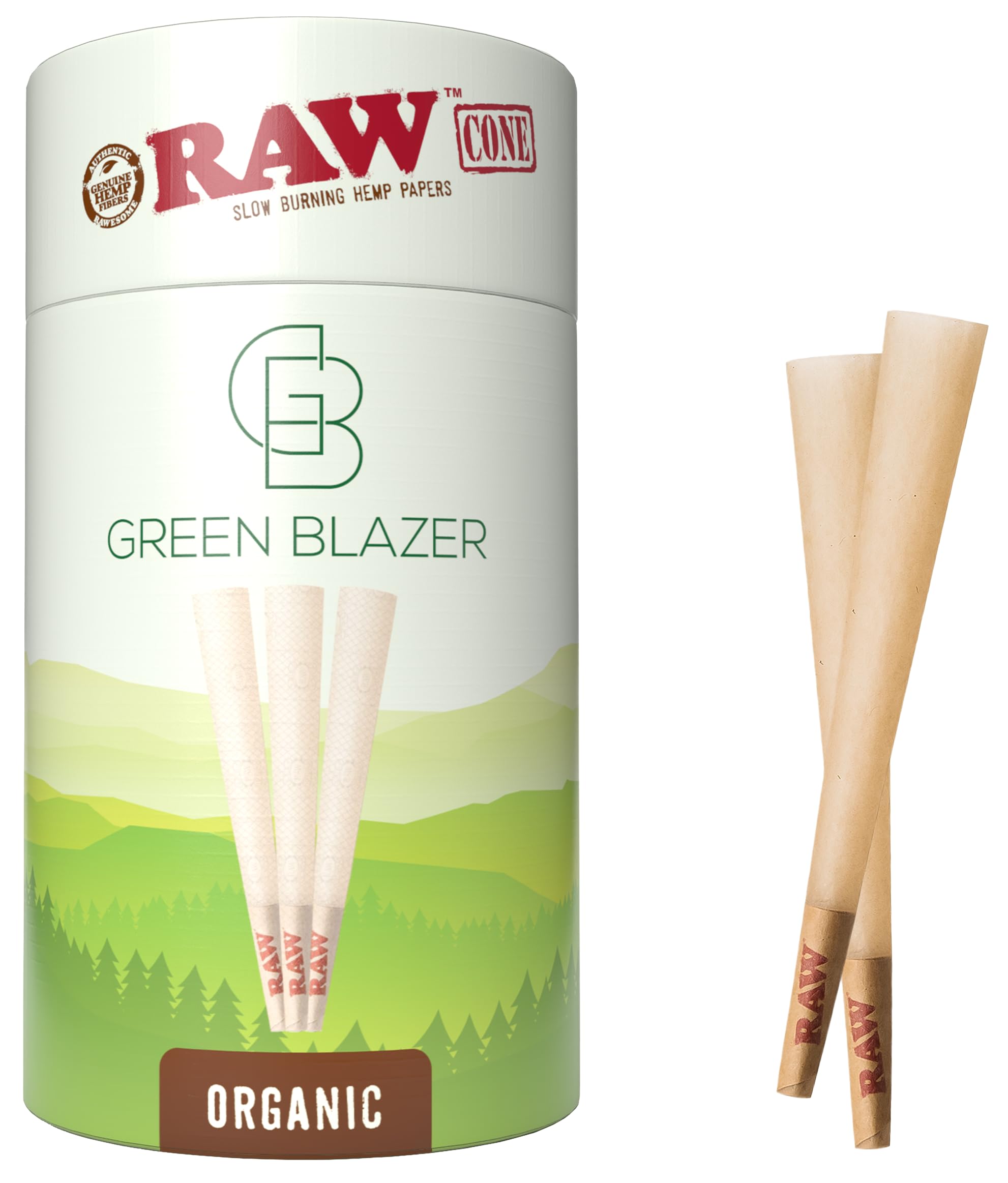 Cones King Size: 100 Pack - Organic Cones with Tips, Patented Slow Burning Pre Rolled Rolling Papers, 109mm