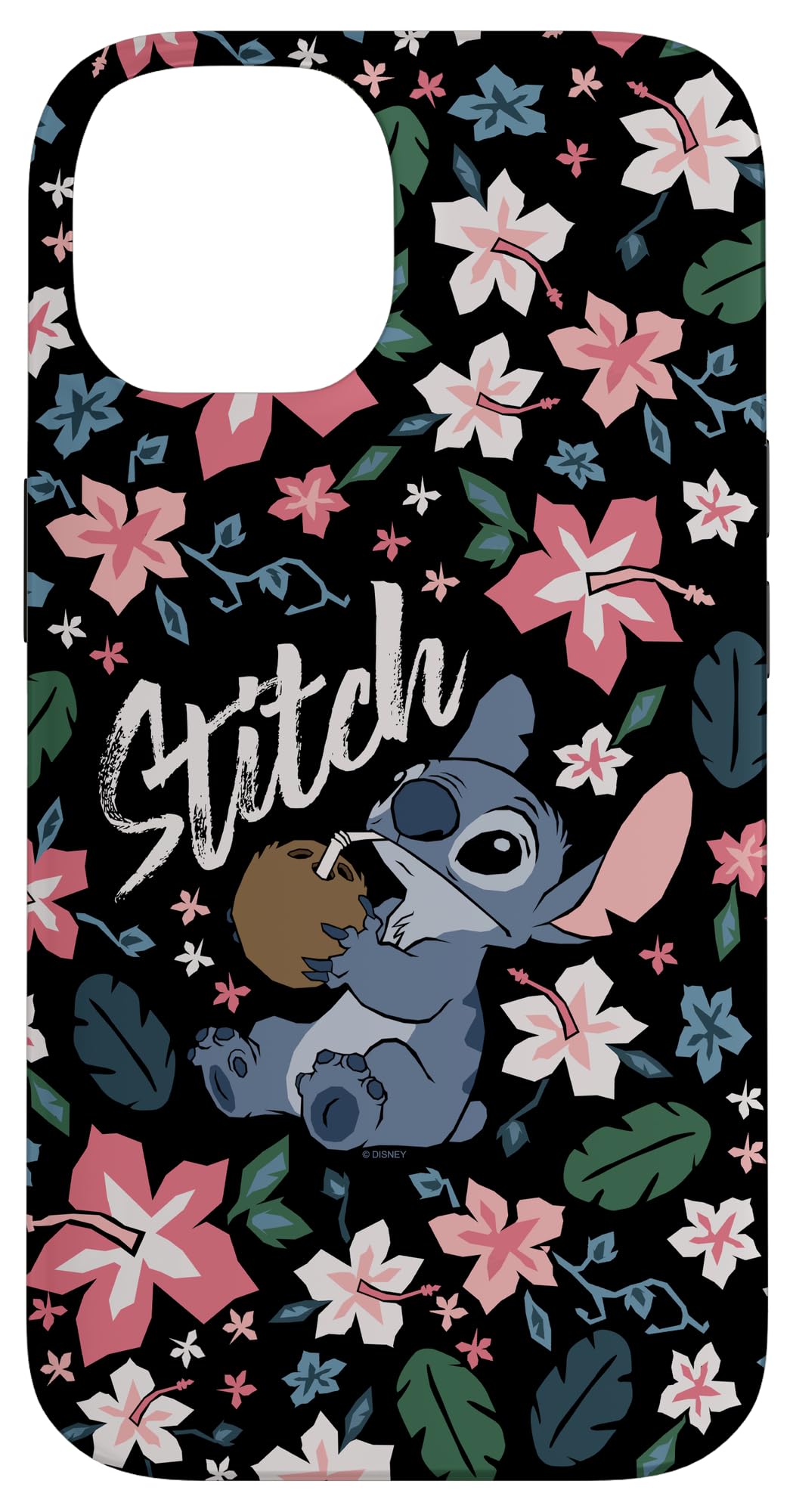 iPhone 14 Disney Lilo & Stitch Tropical Floral Stitch Case