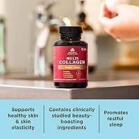 Vista 3 de Ancient Nutrition Pastillas de colágeno para cabello, piel y uñas, belleza + sueño, 90 unidades, suplemento de colágeno + magnesio, apoya la piel