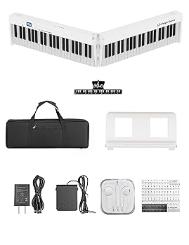 Amazon | 電子ピアノ 折りたたみ 88鍵盤 ポータブル 軽量