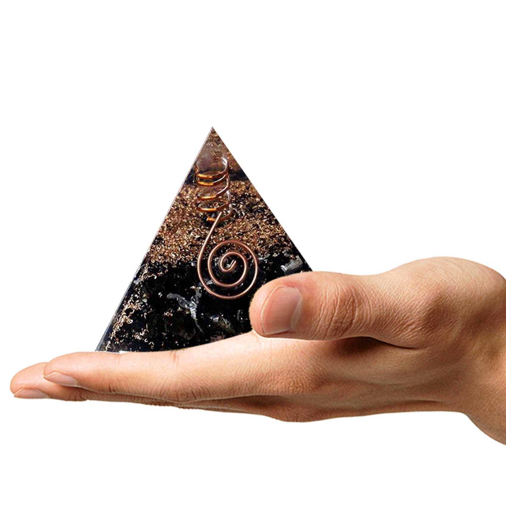Kit Complet Résine époxy – Moule Pyramide, Pierres, Cristaux, Métaux, Feuilles D'or – Pour Bijoux, Orgone, Déco