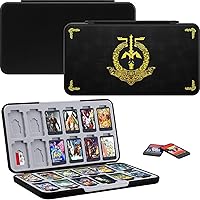 Vista 1 de Jusy Funda para tarjetas de juego para Nintendo Switch, con 24 ranuras para tarjetas de juego y 24 ranuras para tarjetas micro SD