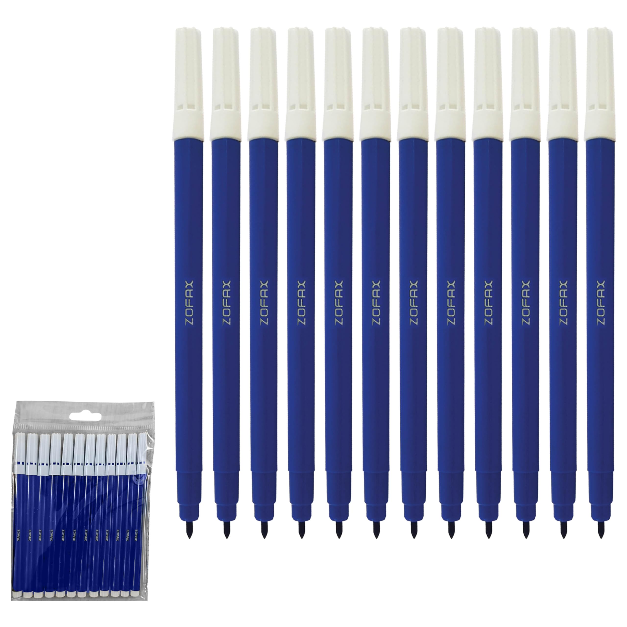ZOFAX Sketcho Single Colouring Felt Tip Pens, Fine Point, BLUE, Pack of 24, Felt Tip Pens for Colour Draw Sketch Write Mark, Ideal for School Office Home Use