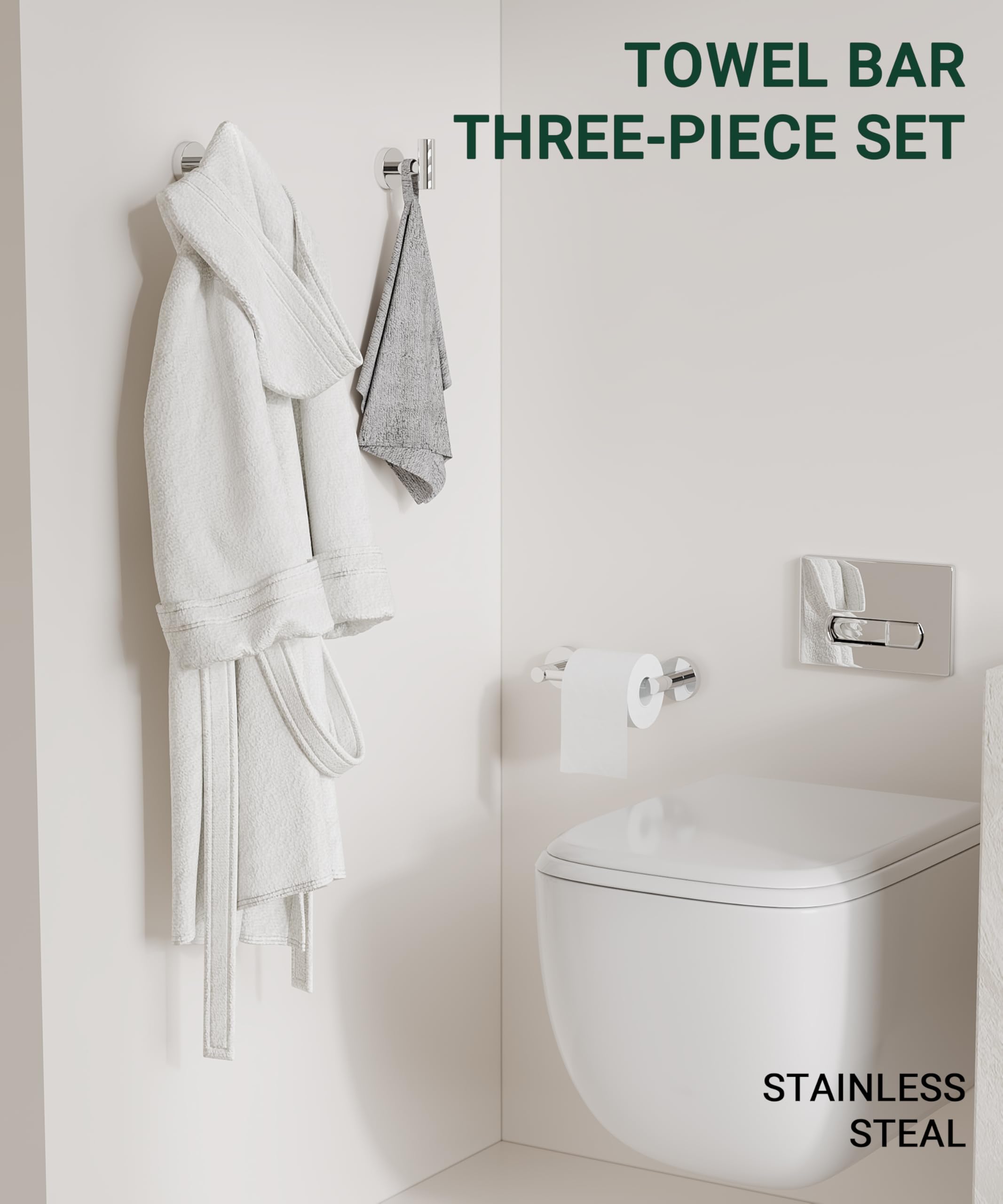 WZRUA 3 Pieces Bathroom Accessories Set - Image 2