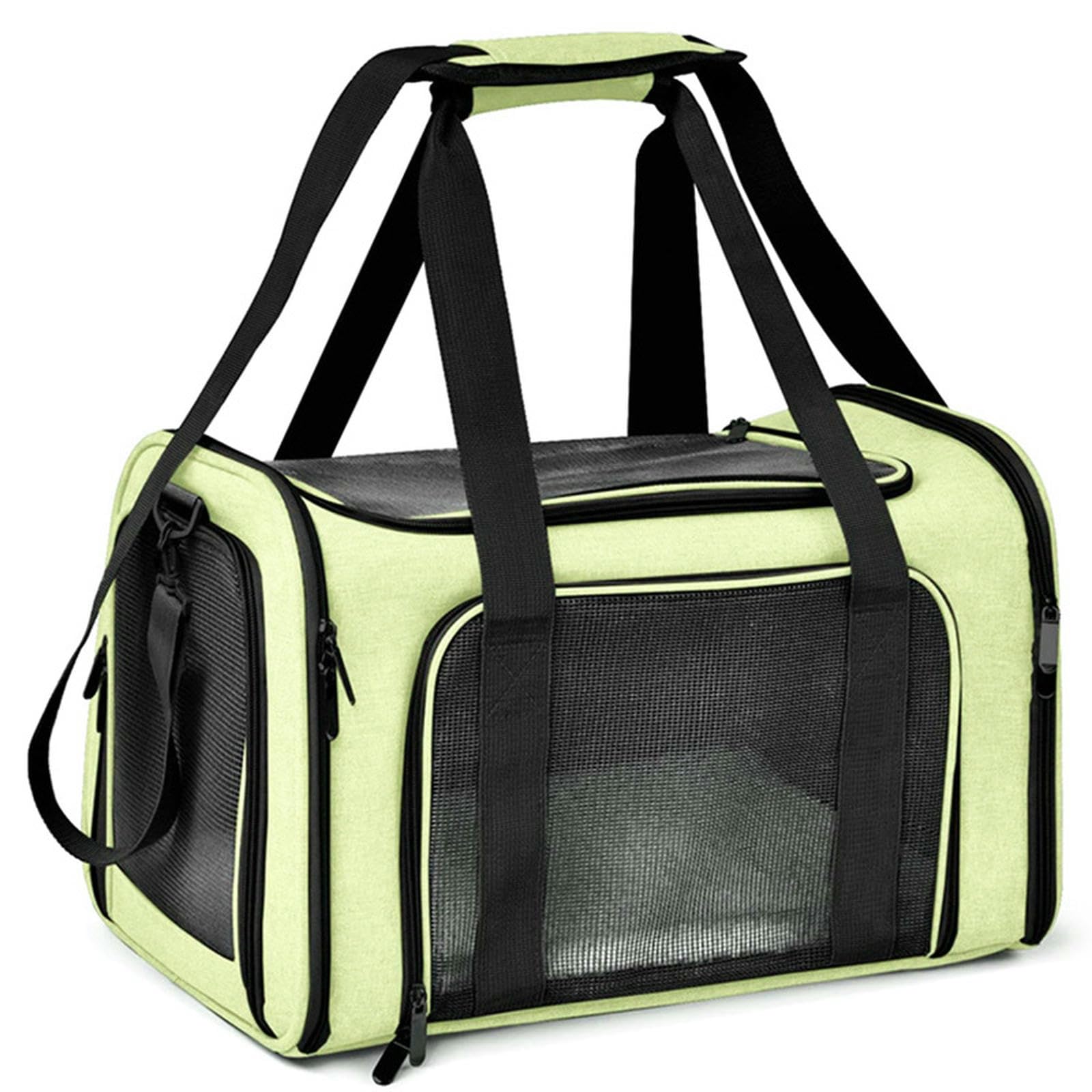 Sac transport chat XL pliable vert contre le stress des trajets