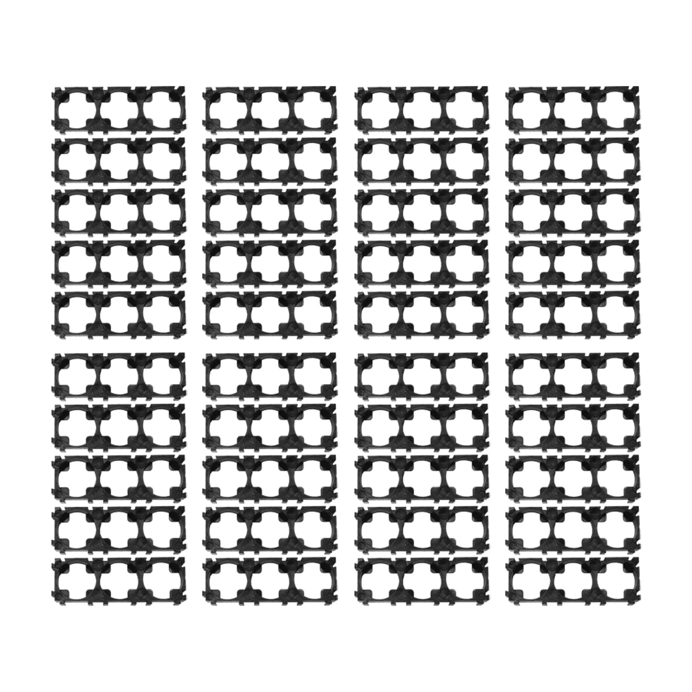 Electronic Spices 50pcs 18650 Batteries Spacer Radiating Shell Plastic Heat Holder Bracket (3 cell)-image-20