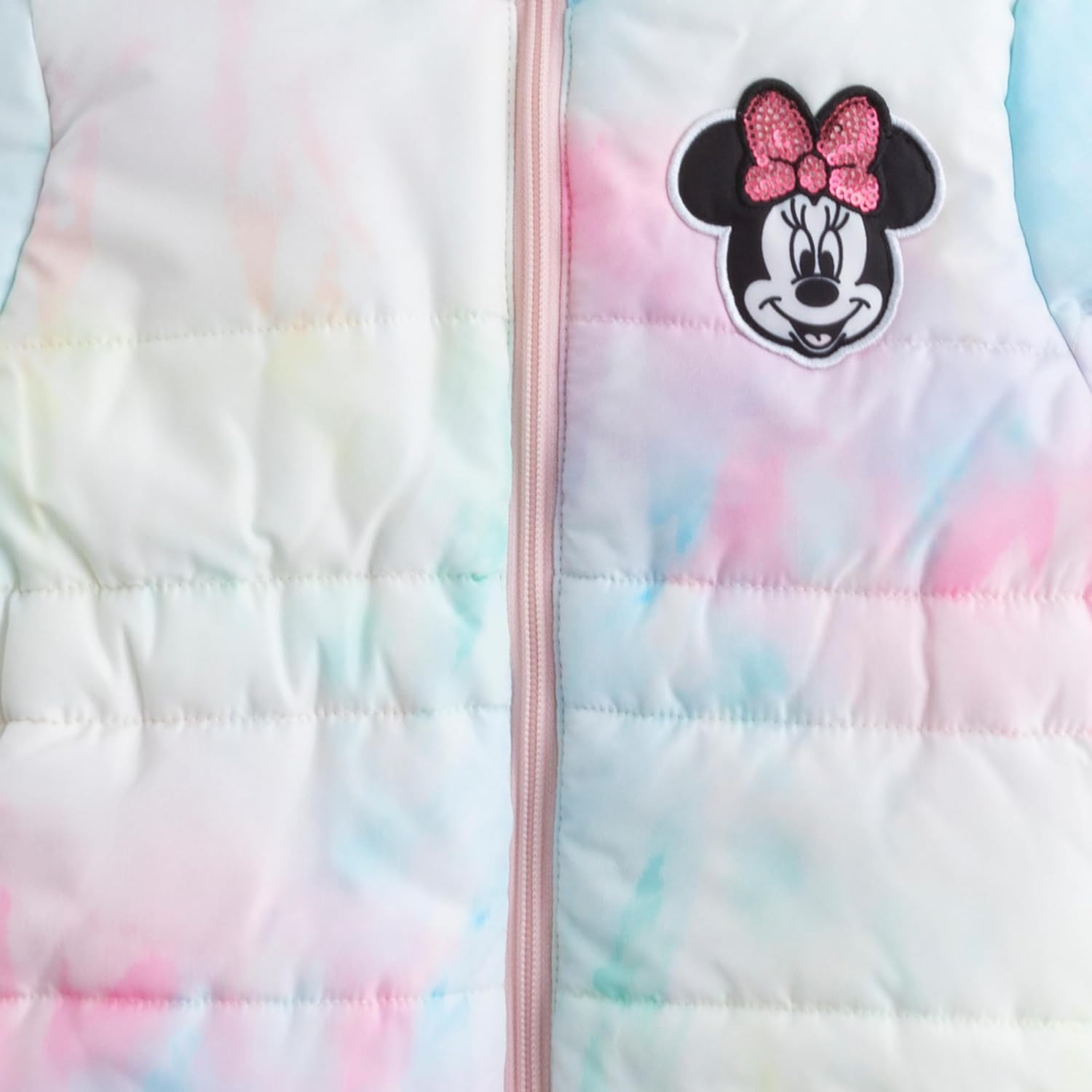 Disney Minnie Mouse Girls Puffer Jacket with Ears and Bow for Toddlers, Little Kids, and Big Kids - Image 4