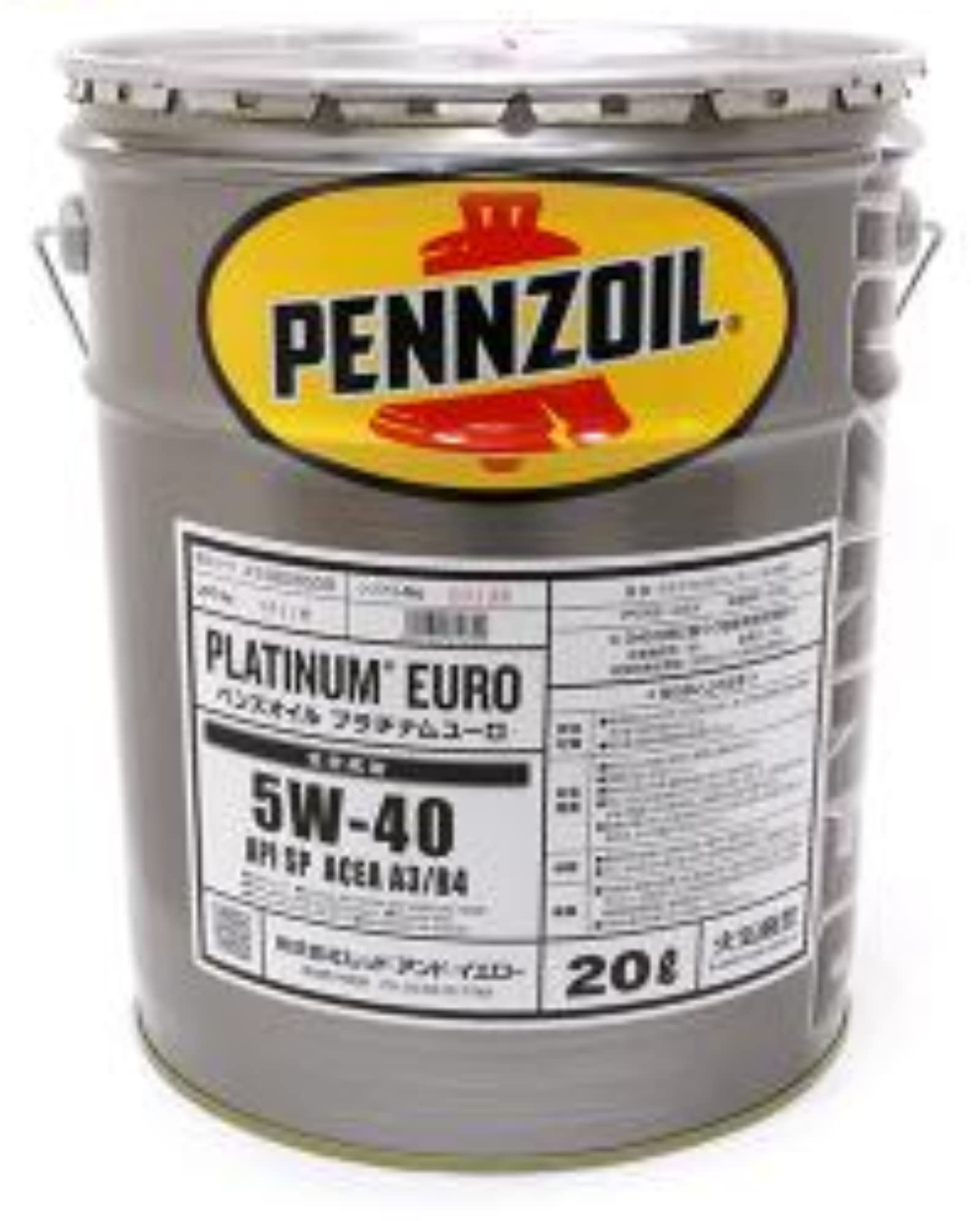 全国送料無料PENNZOILペンズオイル プラチナム ユーロ 5W-40 20L｜車 