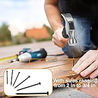 Vista 5 de KURUI Clavos negros para colgar decoración de pared, tapices, cuadros, kit de 700 piezas de clavos para colgar para dormitorio, baño, oficina, 6