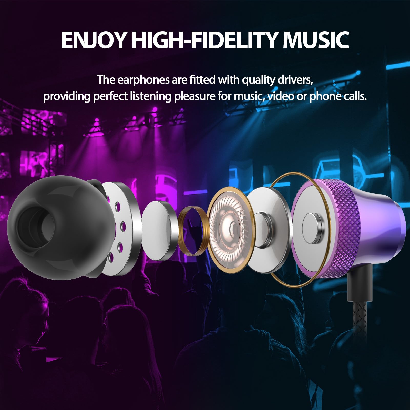 ACAGET Hoofdtelefoon voor Galaxy S10, magnetische hoofdtelefoon in ear, 3,5 mm, stereo hoofdtelefoon met microfoon en volumeregeling, ruisonderdrukking met kabel voor iPhone 6 6S 5S, zwart ACAGET Hoofdtelefoon voor Galaxy S10, magnetische hoofdtelefoon in ear, 3,5 mm, stereo hoofdtelefoon met microfoon en volumeregeling, ruisonderdrukking met kabel voor iPhone 6 6S 5S, zwart