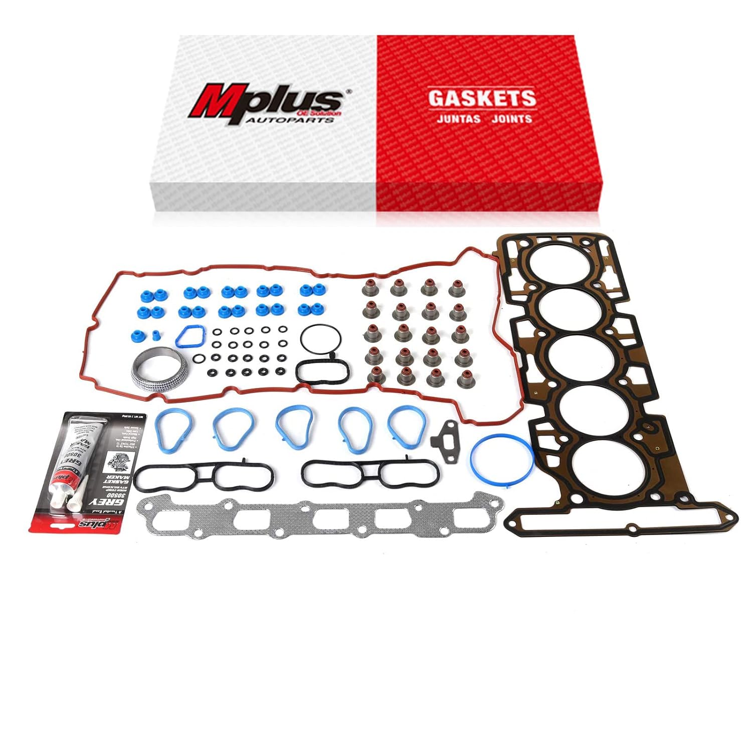 MPLUS HS26390PT MLS Head Gasket Kit fits 2007-2012 for Chevrolet Colorado, 2007-2012 for GMC Canyon, 2007-2010 for Hummer H3, 2009-2010 for Hummer H3T, 2007-2008 for Isuzu i-370 3.7L L5 DOHC 20V