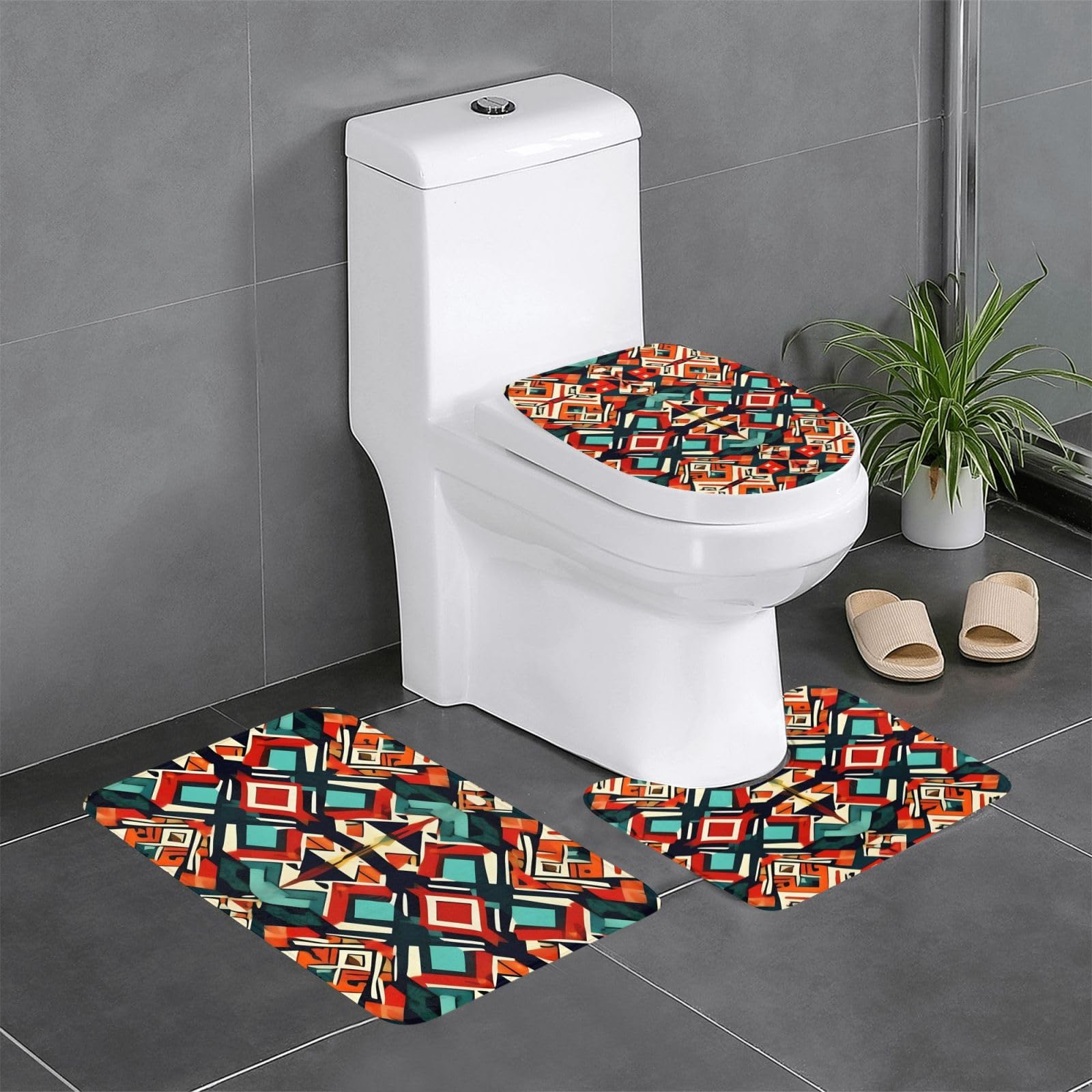 Tapis de salle de bain pour éviter les glissades sur carrelage humide lot de 3 pièces