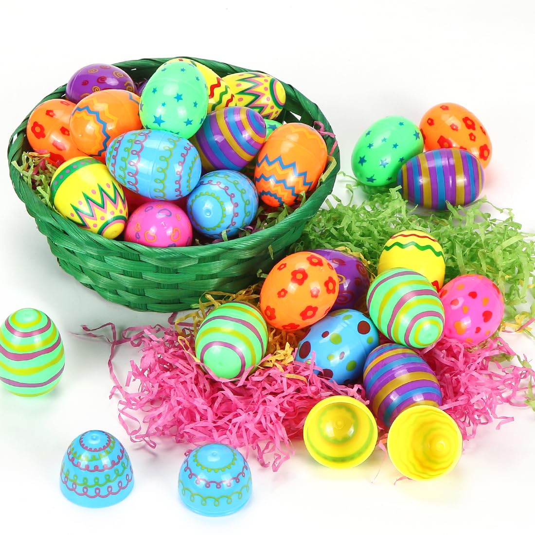 Set Uova Plastica Riutilizzabili Uovo Di Pasqua Con Giocattoli Uova Di Pasqua In Plastica - 36 Pezzi Colorati Per Caccia Alle Uova Caccia Uova Pasquale Uova Fresche