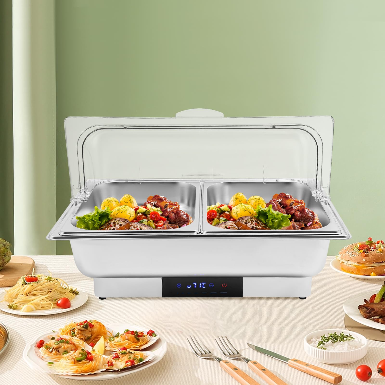 Juego de platos de abejorro for catering con tapa enrollable eléctrica
