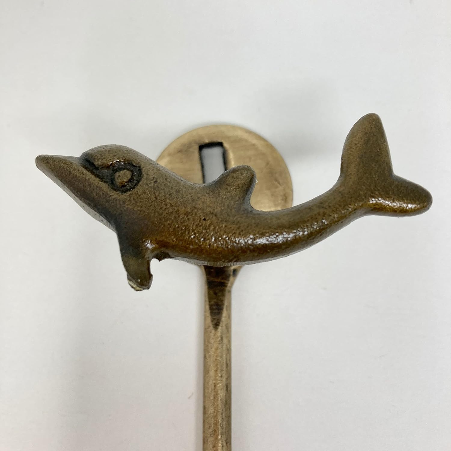 Antique Brass Sea-Life Marine Nautical Hooks (8. Dolphin)