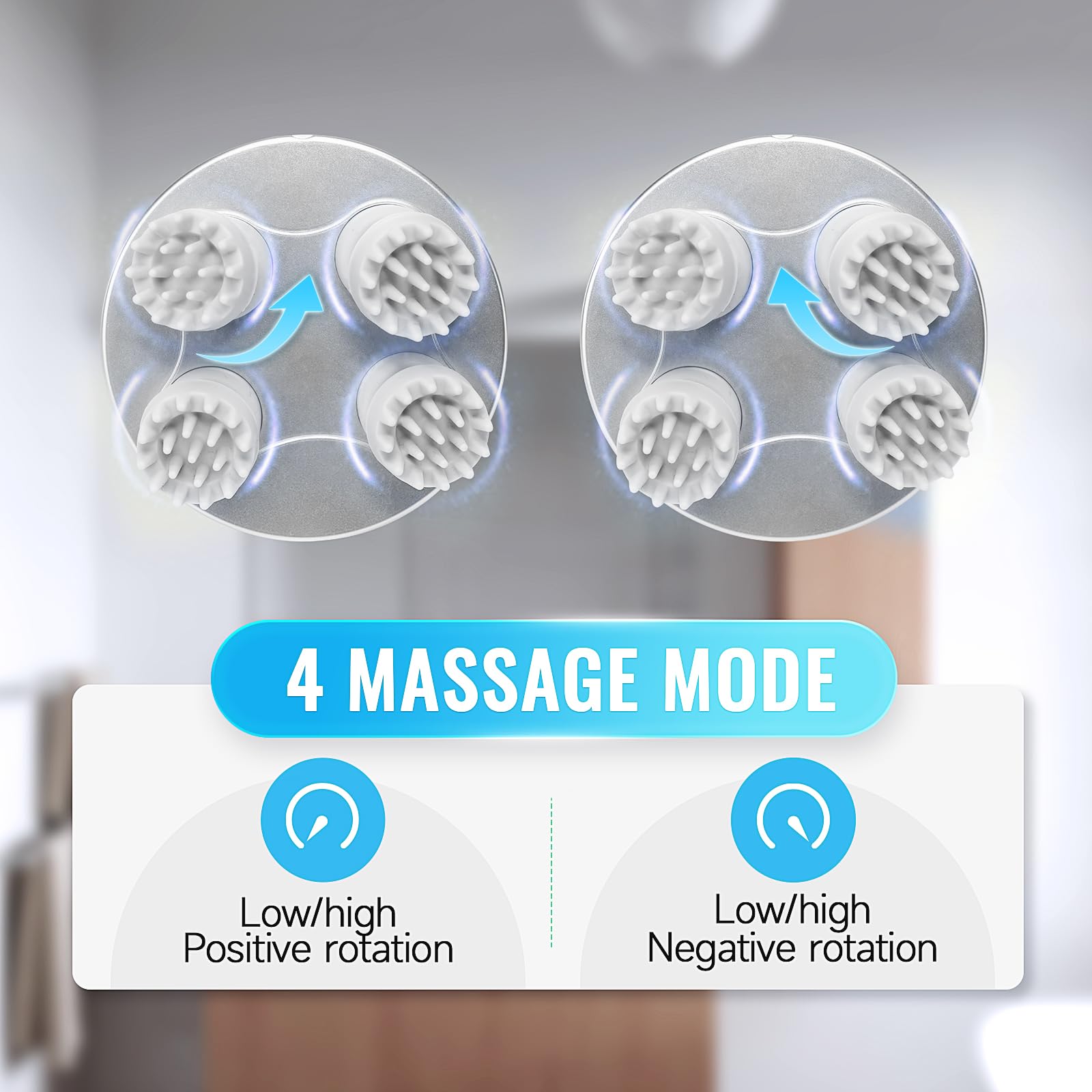 Amazon.com: Electric Scalp Massager, Cordless Hair Scalp Massager Portable  Head Scratching Massager with 4 Modes Vibration Comb for Hair Growth, Deep  Cleansing and Stress Relaxation : Health & Household
