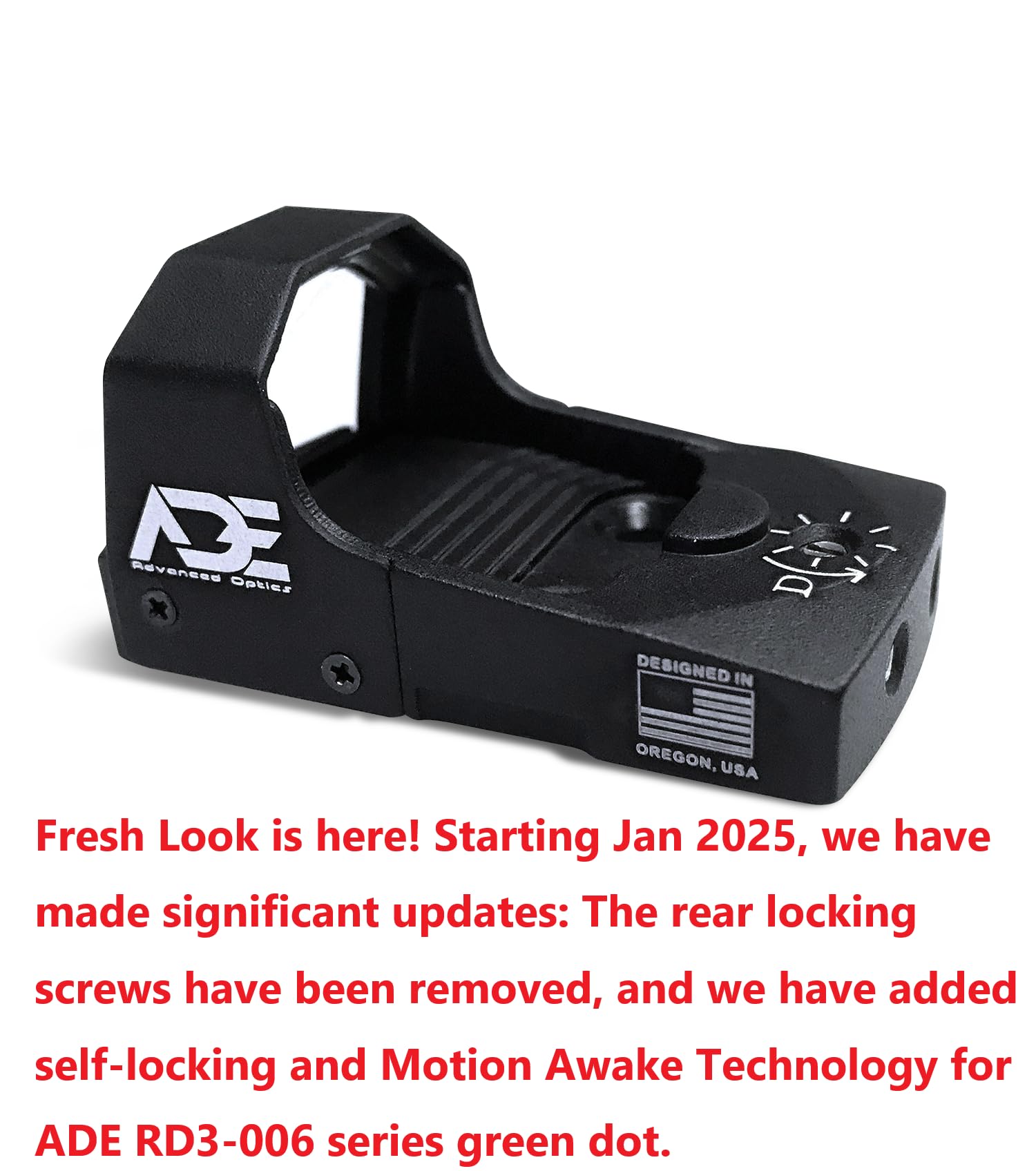 Ade Advanced Optics RD3-006 Green Dot Sight + Optic Mounting Plate for Ruger American Pistol