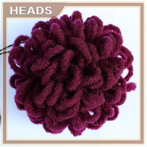 Miniatura 3 de Chignons con Trenzas Africanas Afro Pompón Alto con Cordón Cola de Caballo Postizos de Cabello para Mujeres Negras (20.3 cm, Púrpura)