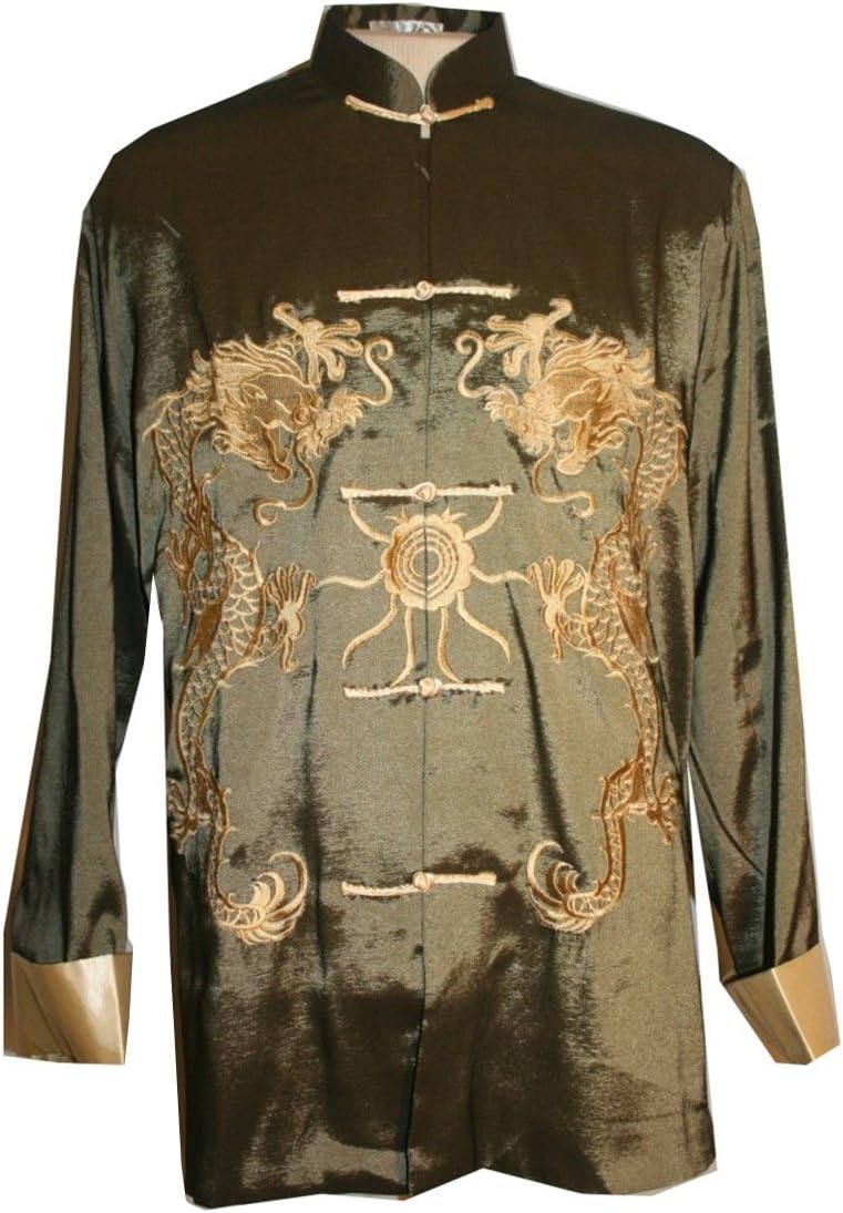 Agan Traders Mans Oriental Mandarin Chines Coat Kung Fu Tai Chi Top Jacket