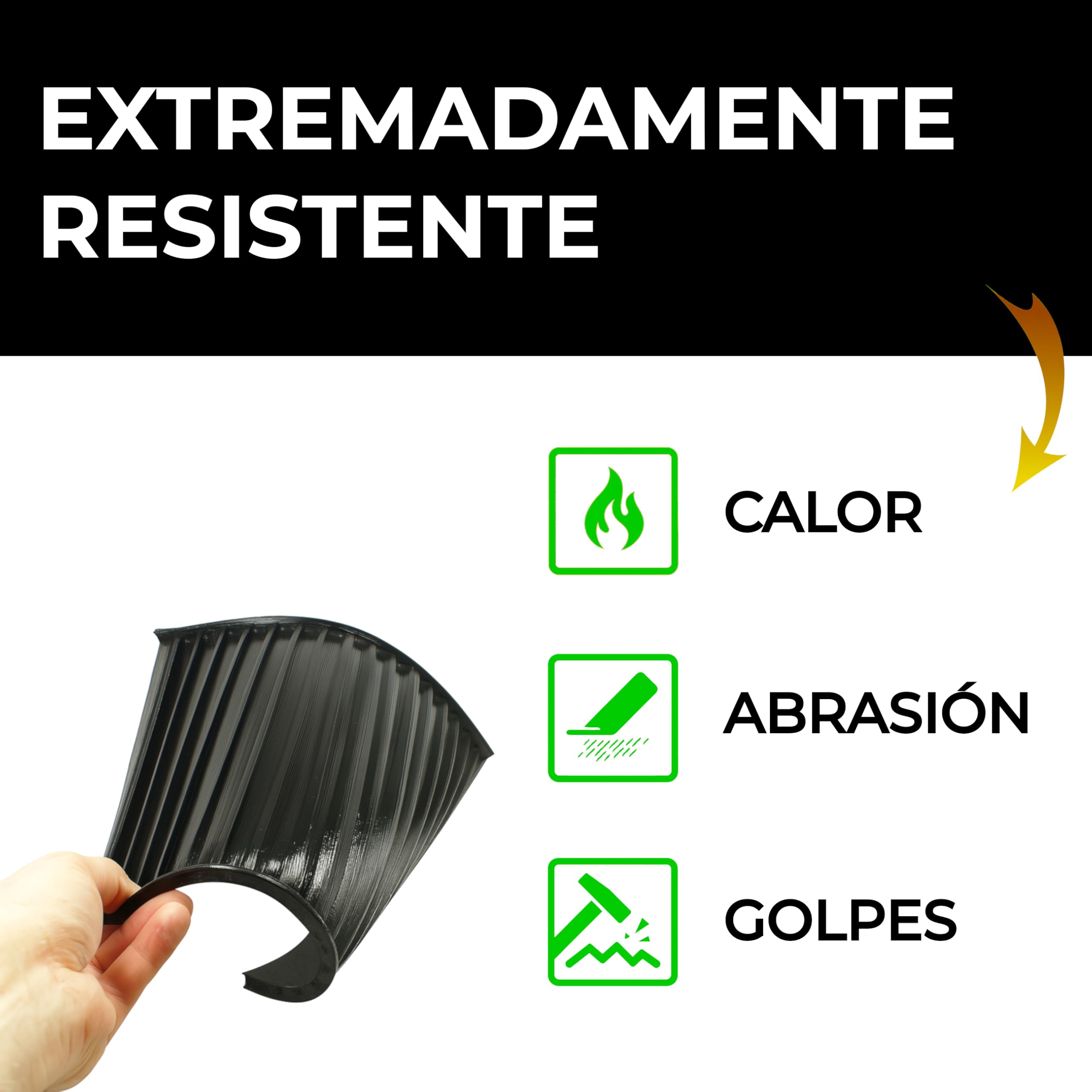 Alfombra para Lavar Oro de Goma, Negra, Resistente, Alfombra para Oro, Recortable, Alfombra para canaleta Oro, construya Usted Mismo su canaleta para Lavar Oro.