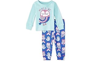 Cozy and Snug: Toddler Girls' Long Sleeve Pajama Set in 100% Cotton