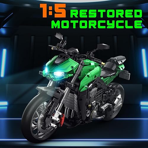 Miniatura 4 de URMOMENT Technic - Juego de bloques de construcción para motocicleta, kit de construcción de modelos coleccionables, juguetes troncales para niños y