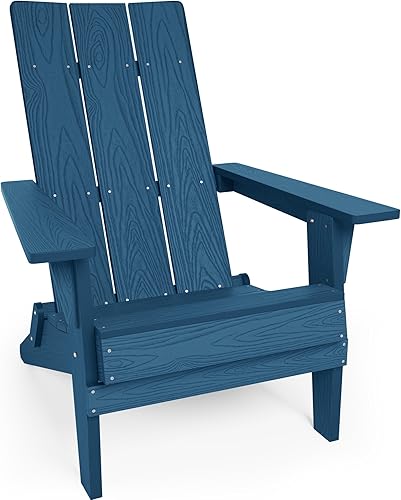 YEFU Moderna silla plegable Adirondack de plástico, 1s ampliaralmacenar actualización desbloqueada, resistente a la intemperie, sillas de madera de