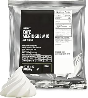 Instant Meringue Mix Powder - White Vanilla Meringue Powder - Ready to Use for Baking, Royal Icing and Meringue - Complete - Just Add Water