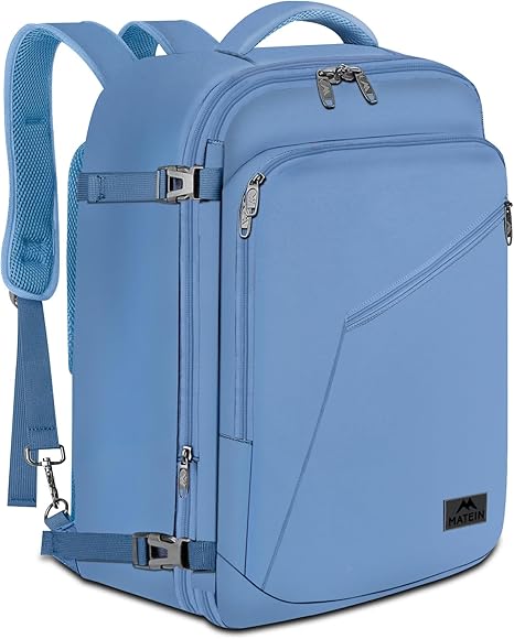 MATEIN Carry on Backpack, Extra Large Travel Backpack Expandable Airplane Approved Weekender Bag for Men and Women, Water Resistant Lightweight Daypack for Flight 40L, Black