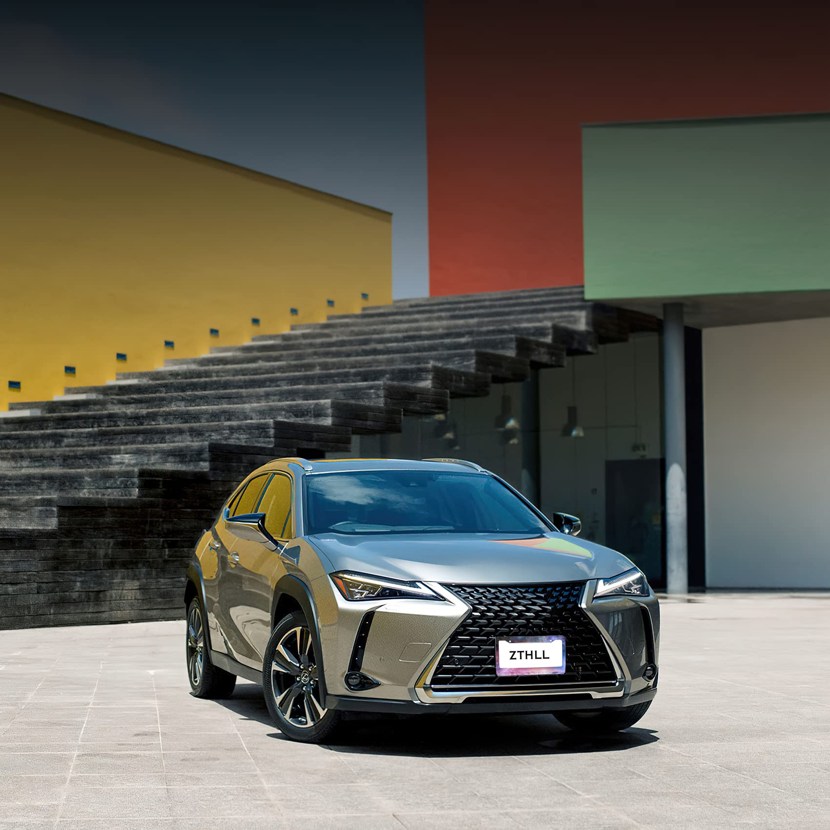 Purple Starry Night License Plate Frame Decorative Car Aluminum Decor Car Tag Frames for Men Women with Screw — view 6