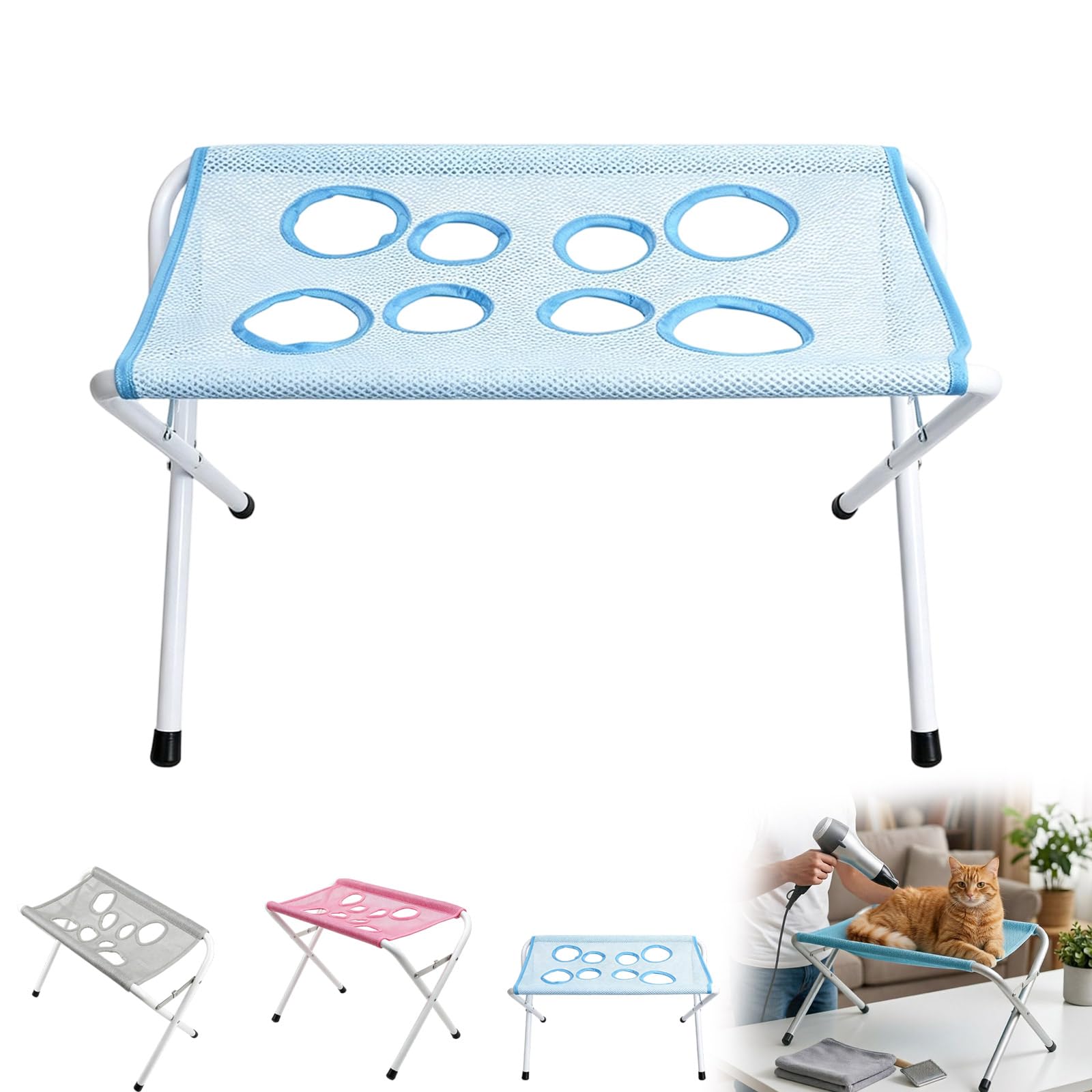 Foldable Pet Bathing Stand, Dog Grooming Hammock, Quick-Dry, Stable