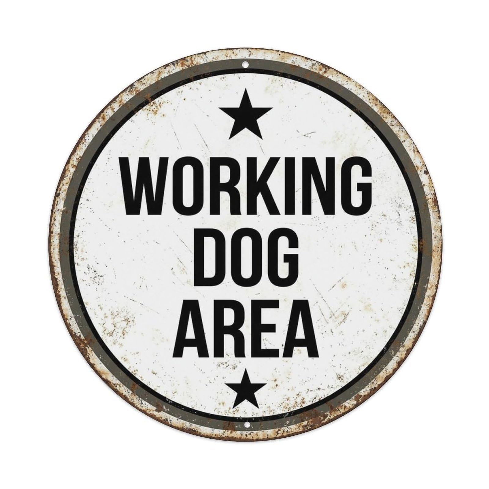 Vintage Working Dog Area Decor Metal Tin Sign
