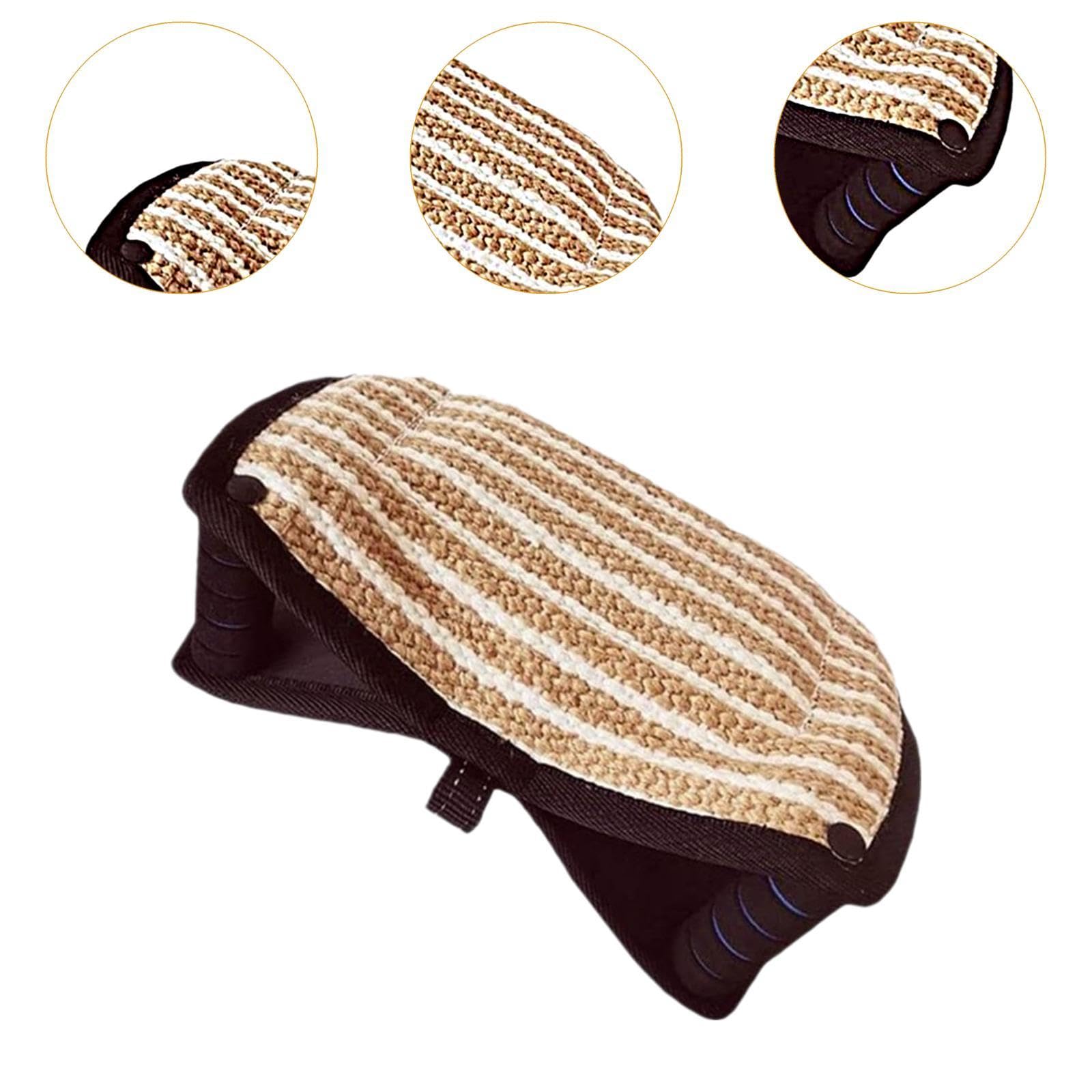 Almohada de para Perros para Entrenamiento Interactivo Almohadilla de Jute con Doble Asa Juguete Masticable Educativo Herramienta de Adiestram