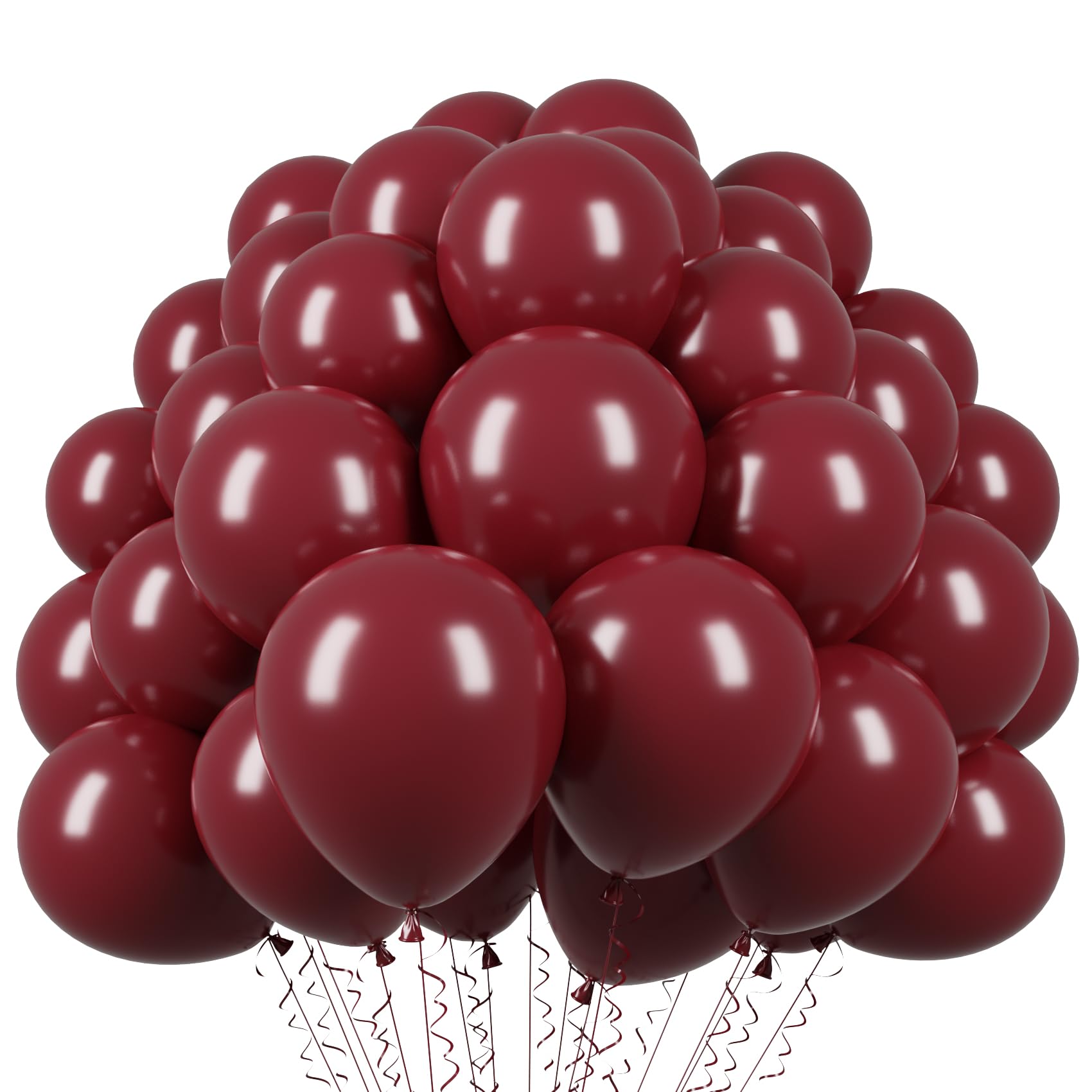 Voircoloria 110pcs Burgundy Balloons 12inch Maroon Latex Party Balloons for Graduation, Thanksgiving Day, Autumn Fall Theme Party, Wedding, Birthday,