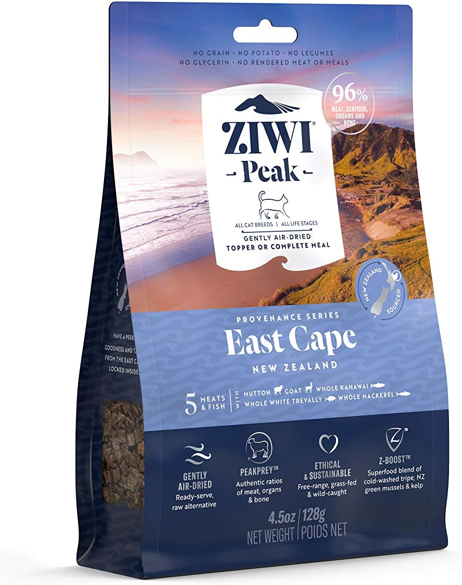 ZIWI Peak Provenance Air-Dried Cat Food – All Natural, High Protein, Grain Free with Superfoods (East Cape, 4.5oz)
