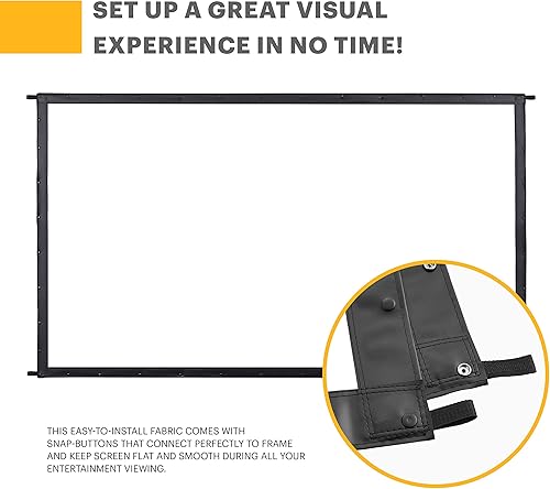 Miniatura 9 de KODAK Pantalla de proyector doble de repuesto de 120 pulgadas  Fondo de proyección frontal y trasero gris de plegado rápido para películas al aire