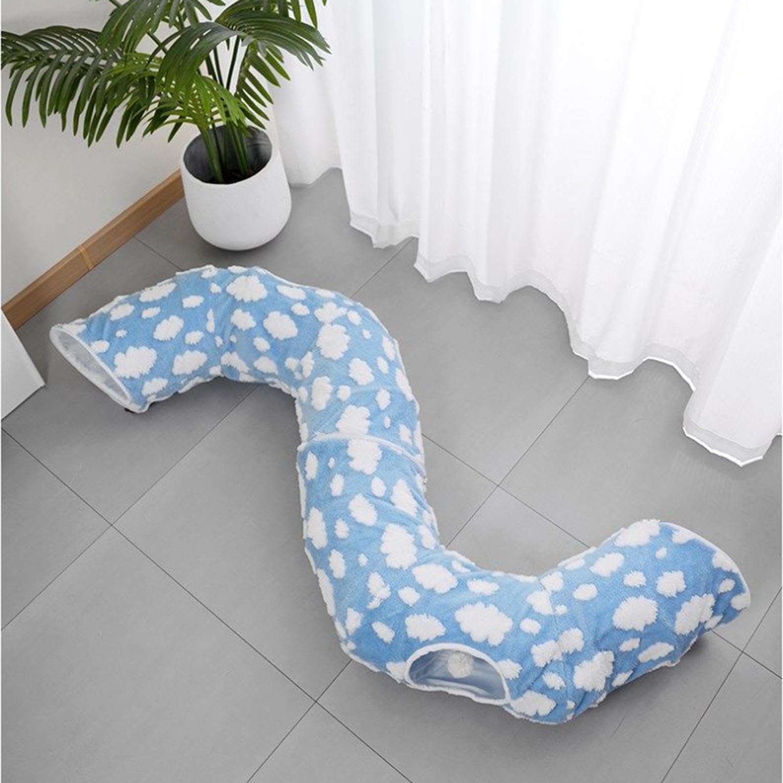 Tunnel Panier pour Chat Nid Pour Animal De Compagnie Lavable Avec Balle