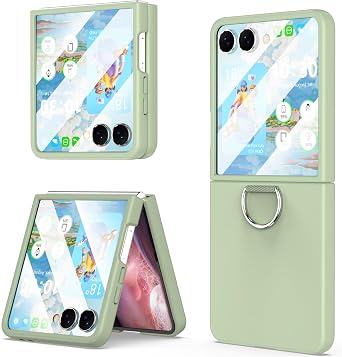 for Samsung Galaxy Z Flip 8 Case Ring Shockproof Protective Cover Flip Z 8 Phone Case for Galaxy Z Flip 8 5G 2026 - Green