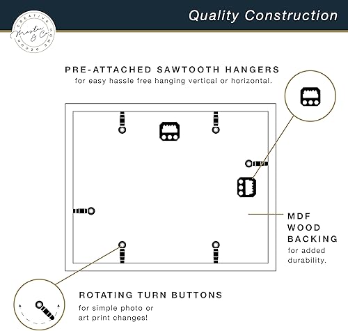 Vista 38 de MCS Master & Co. Foundry Gallery - Marco metálico de pared color negro, 16 x 24 pulgadas sin paspartú