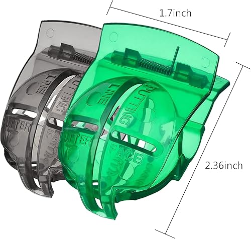 Miniatura 2 de OlibaDu Paquete de 2 plantillas de marcador de pelota de golf, herramienta de marcador de línea de pelota de golf (verde, negro)