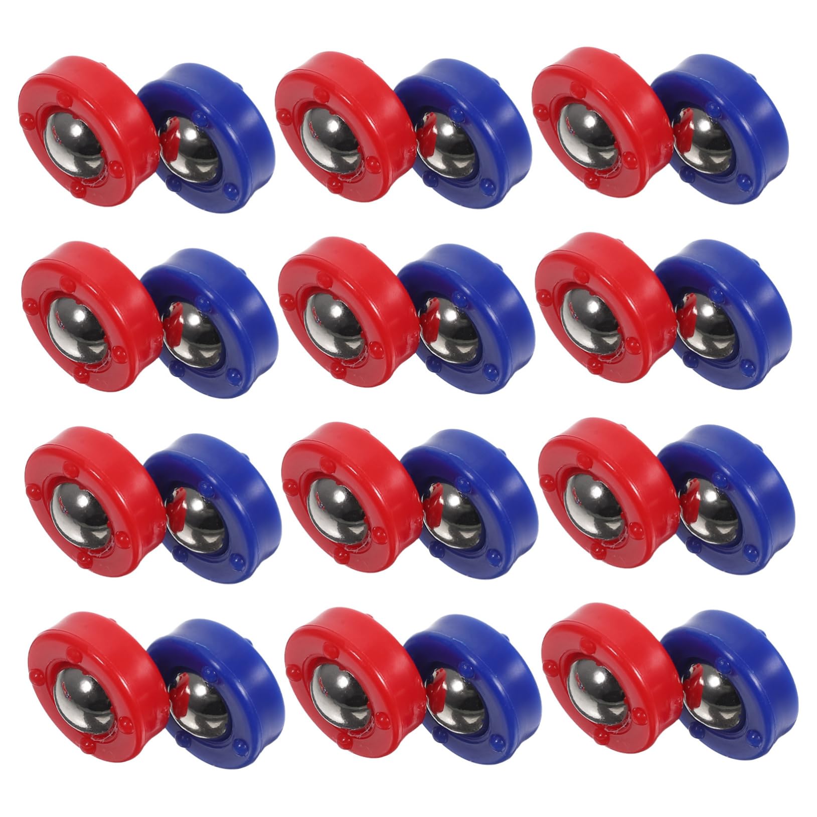 iplusmile 24 Stück Shuffleboard Pucks aus Stahl und Kunststoff für Desktop Interaktives Kleiner Bowling Spielset mit Ausreichend Pucks für Stundenlangen Spielspaß