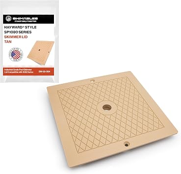 Swimables Pool Skimmer Cover Plate 10" Skimmer Lid Replacement SPX1082E, SP082, 1083, 1084, 1085 and S1086 | Industrial Grade Pool Skimmer Lid Compatible with 1082 Series Hayward Skimmers Tan