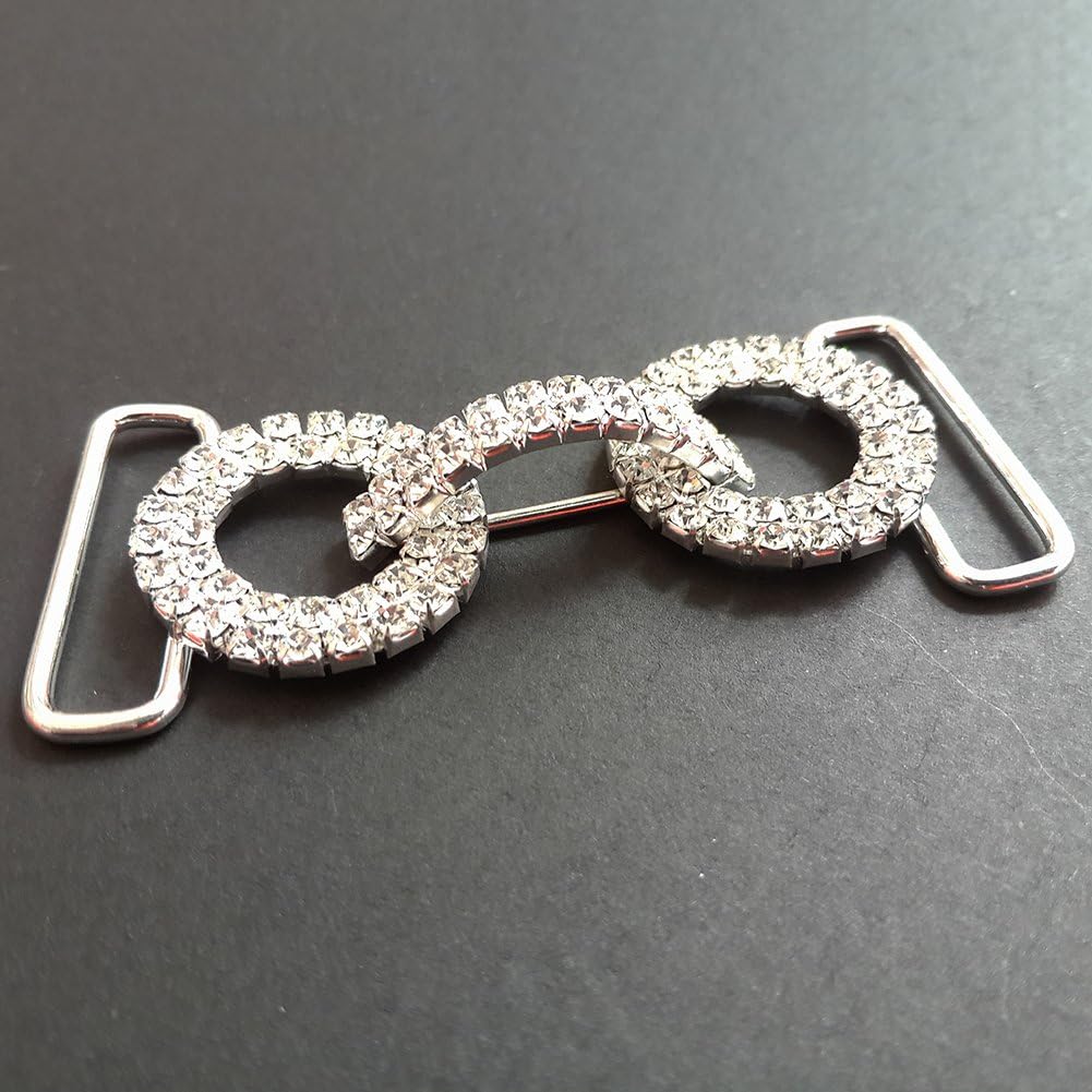 ZideTang Rhinestones Gold Bikini Connector Pack of 4