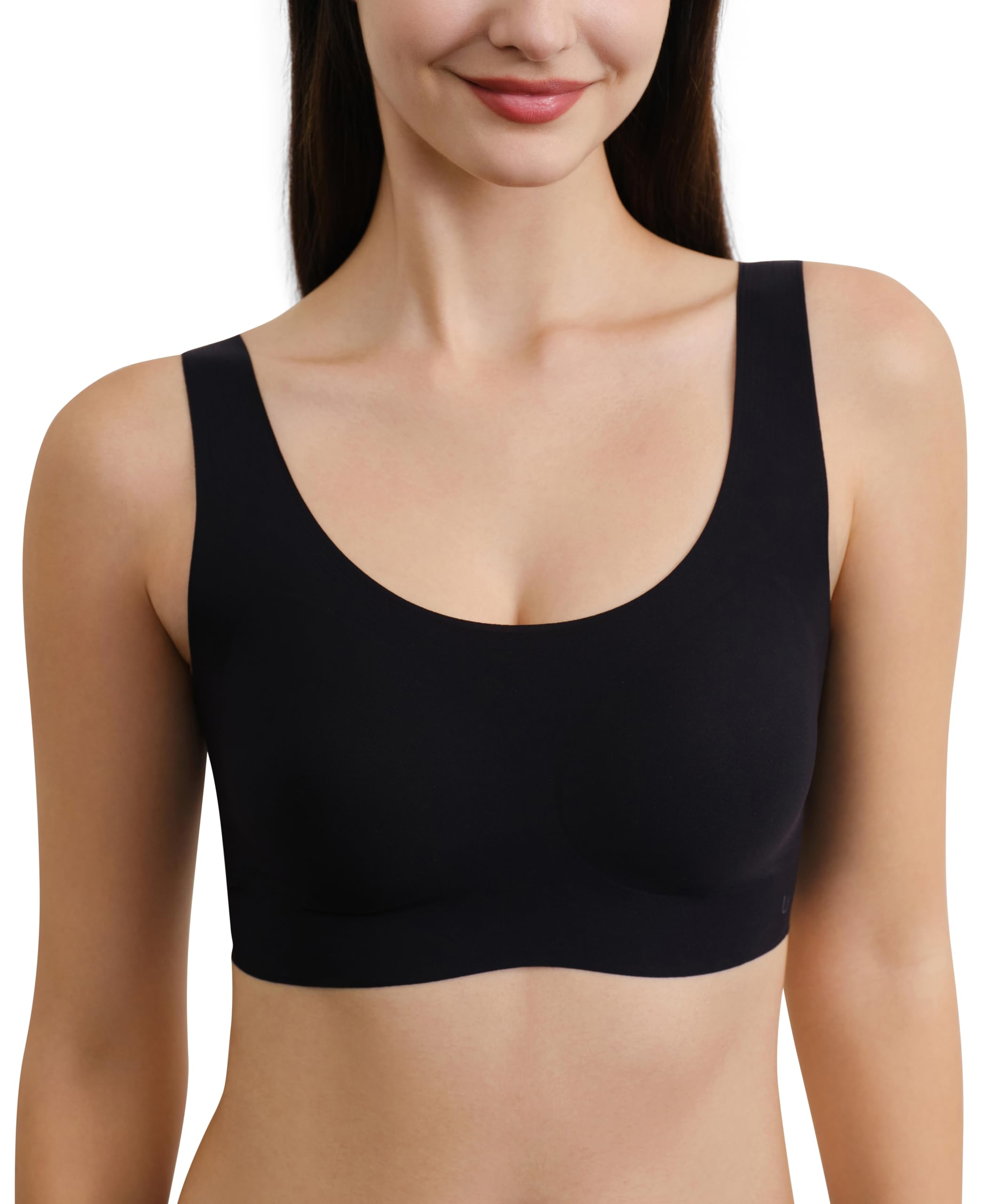 Ubras Seamless Bras for Women Smooth Comfortable Jelly Dot Wireless Bralette Full Coverage Pull On Breathable Bras