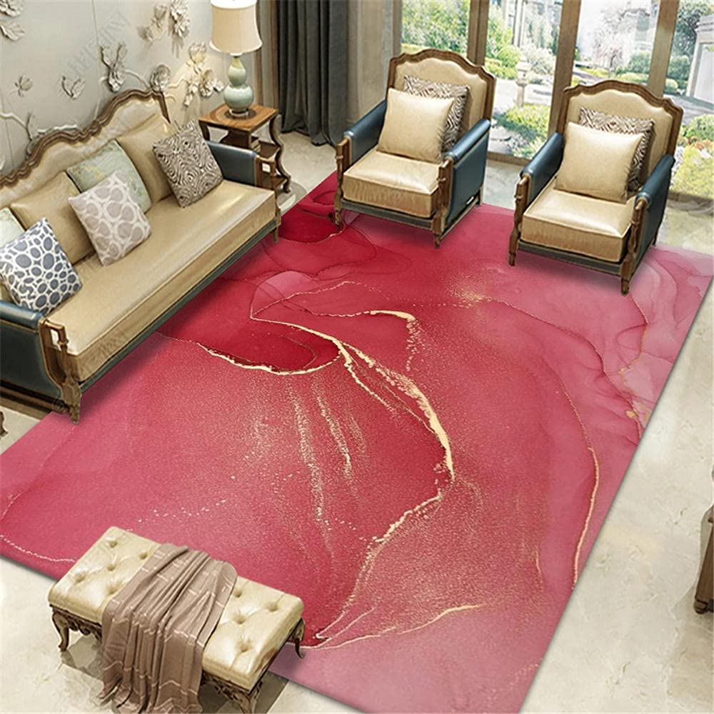AU-OZNERlarge rugs,Red carpet, easy-shop anti-bacterial rod balcony carpet,big rugs for living room -watermelon red_40x60cm